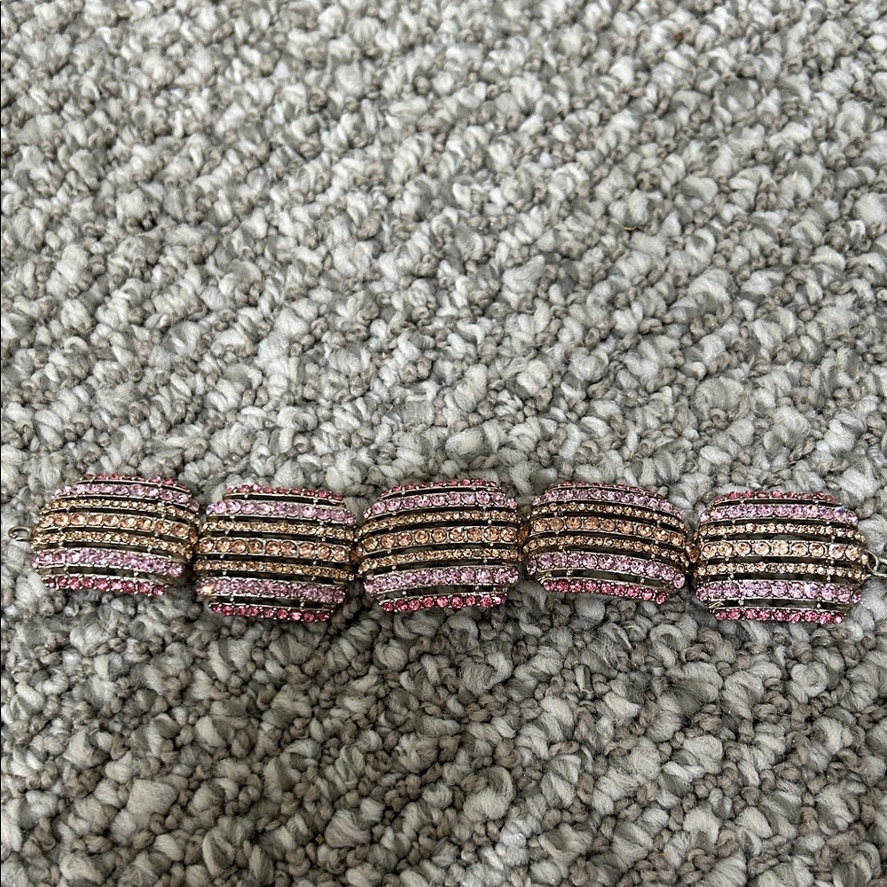 Monet Pink and Gold Bracelet